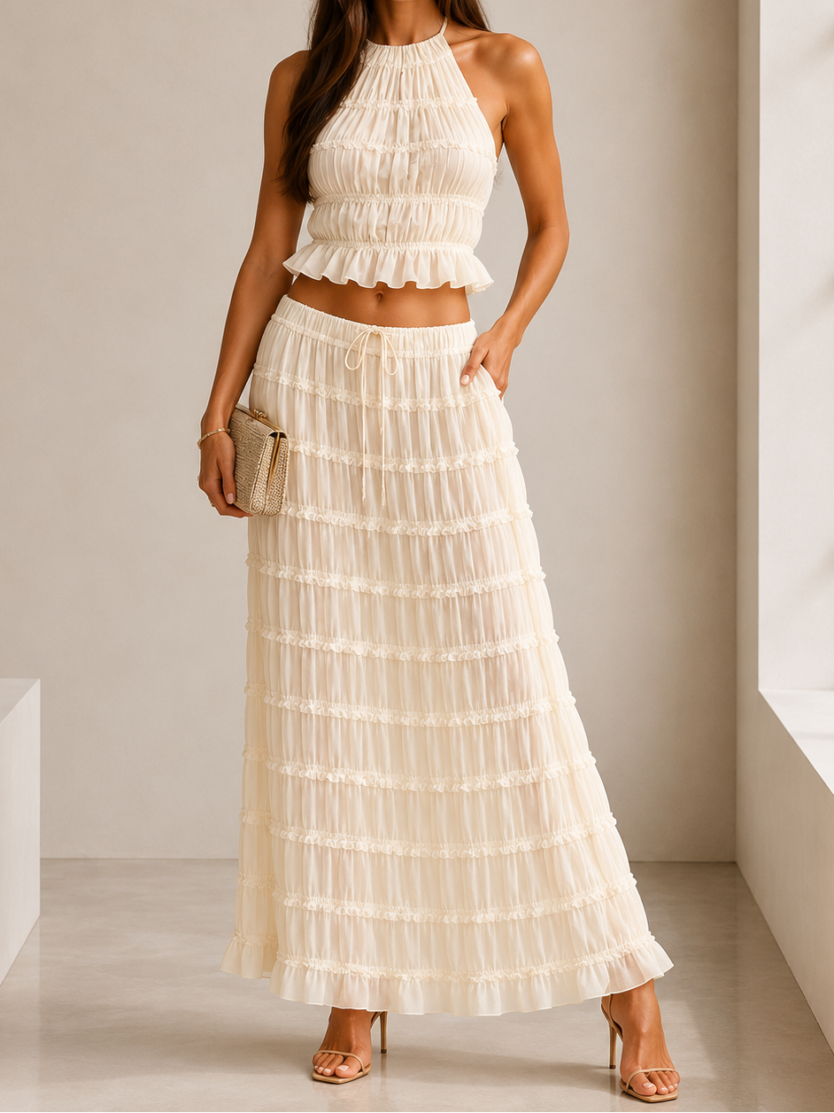 Womens Pleated Skirt for Summer