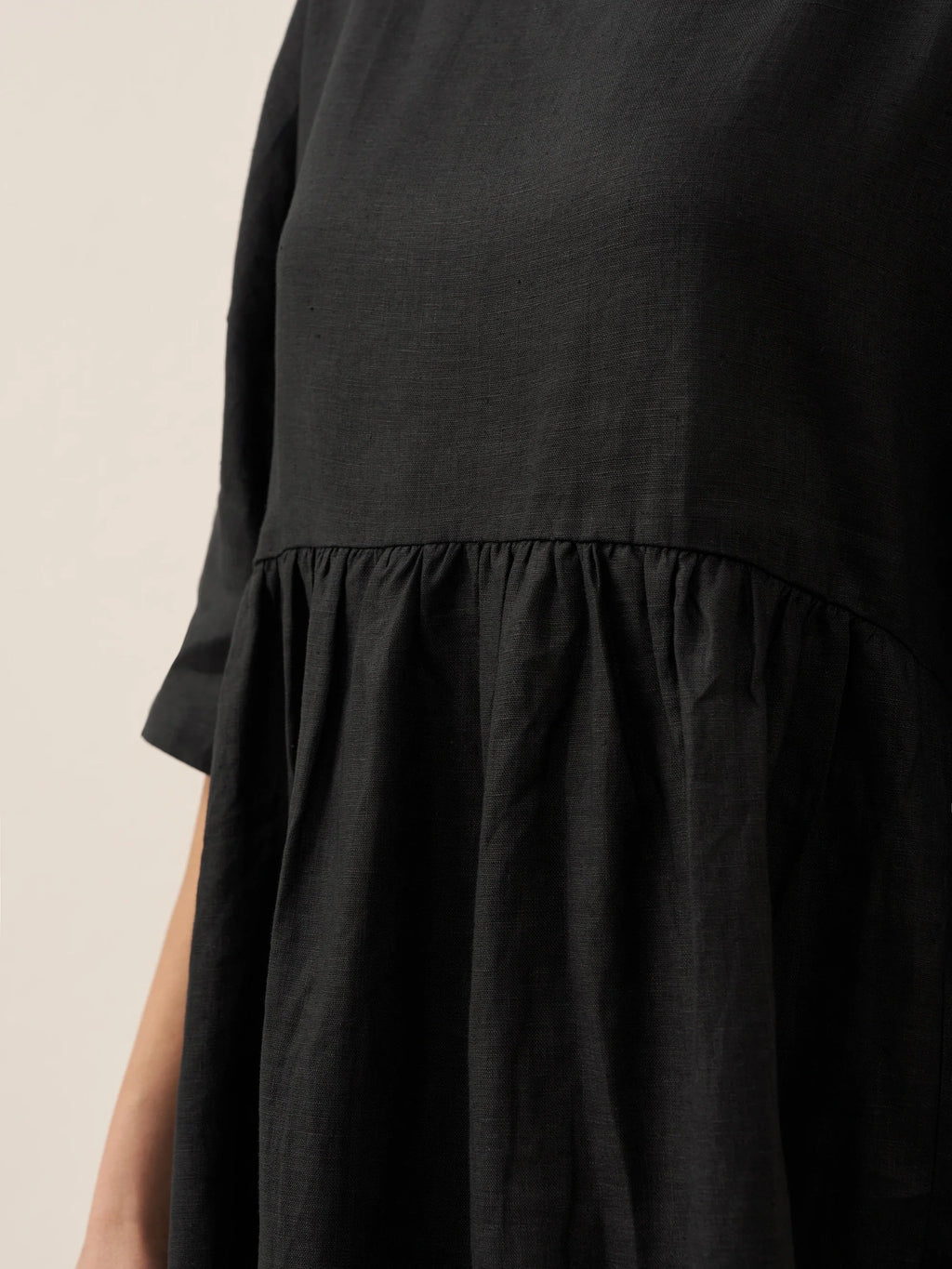 Womens Linen A Line Midi Dress