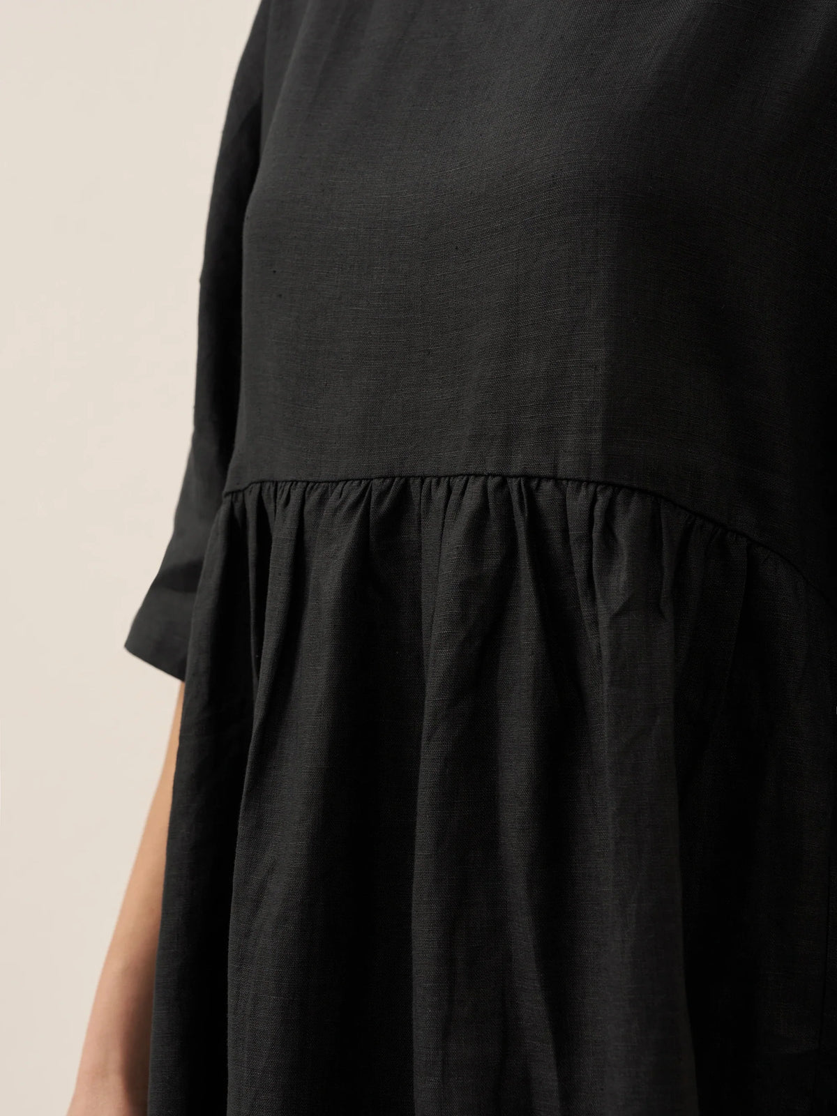 Womens Linen A Line Midi Dress