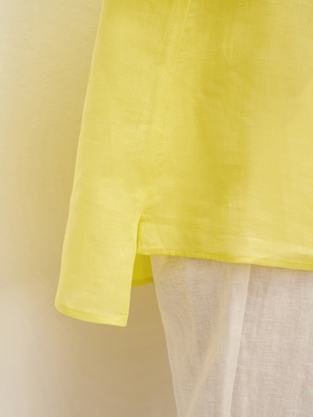 Womens Linen Stand Collar Shirt