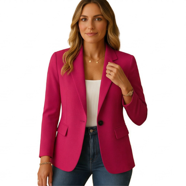Womens Slim Fit Stretch Blazer