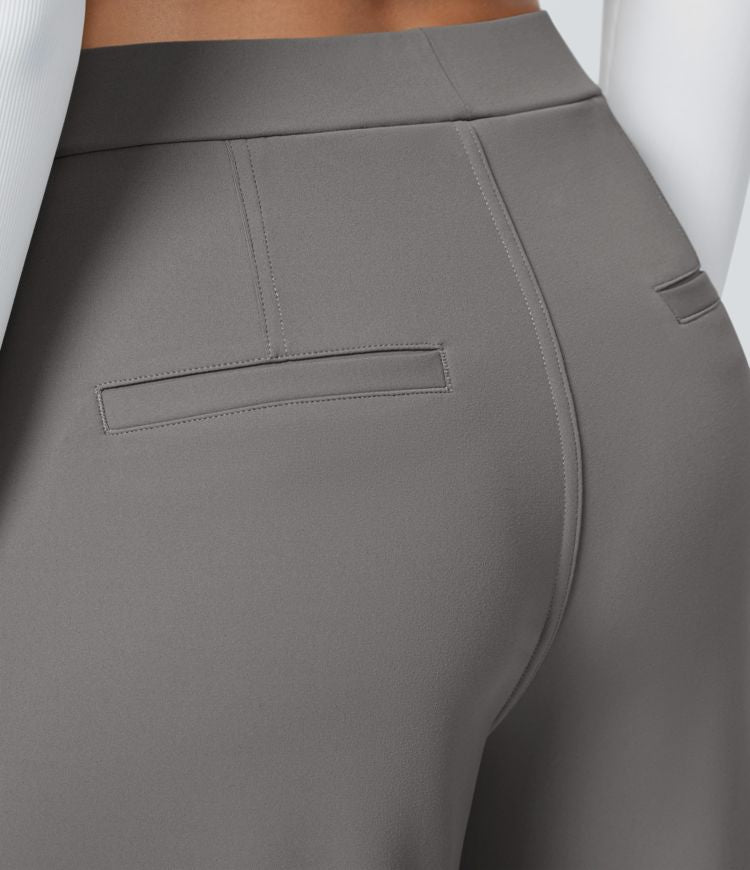 Womens High Waisted Straight Leg Work Pants