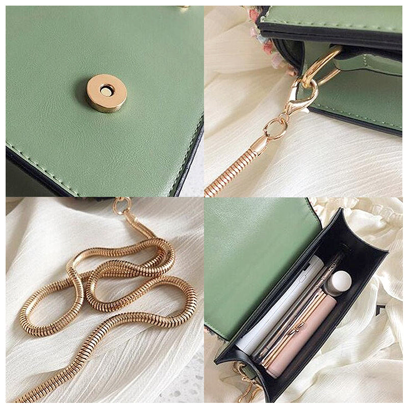 The Bridget Mini Lace Detail Vegan Leather Handbag