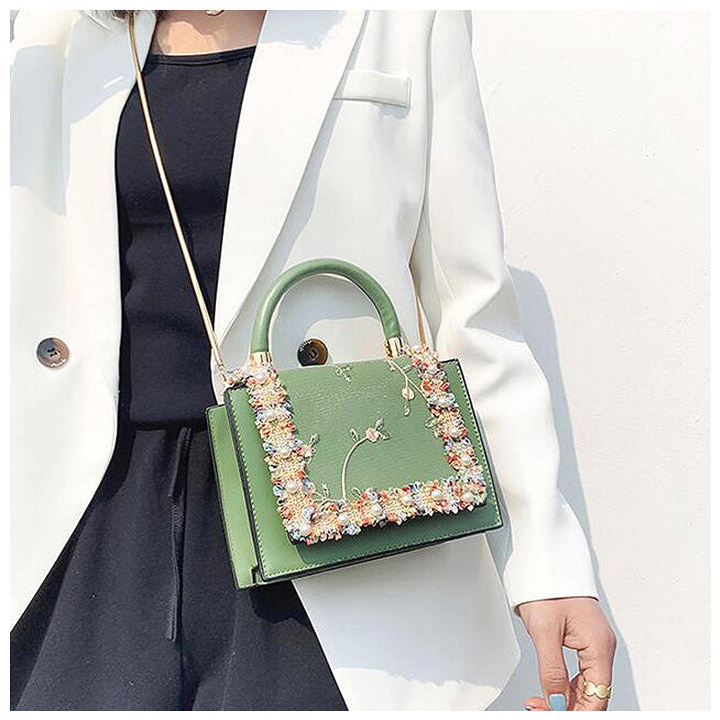 The Bridget Mini Lace Detail Vegan Leather Handbag