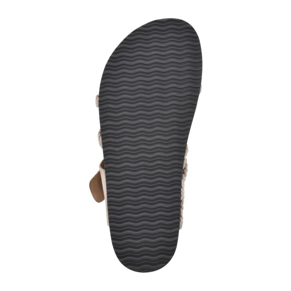 Womens Braided Cork Sandals with Adjustable Buckle