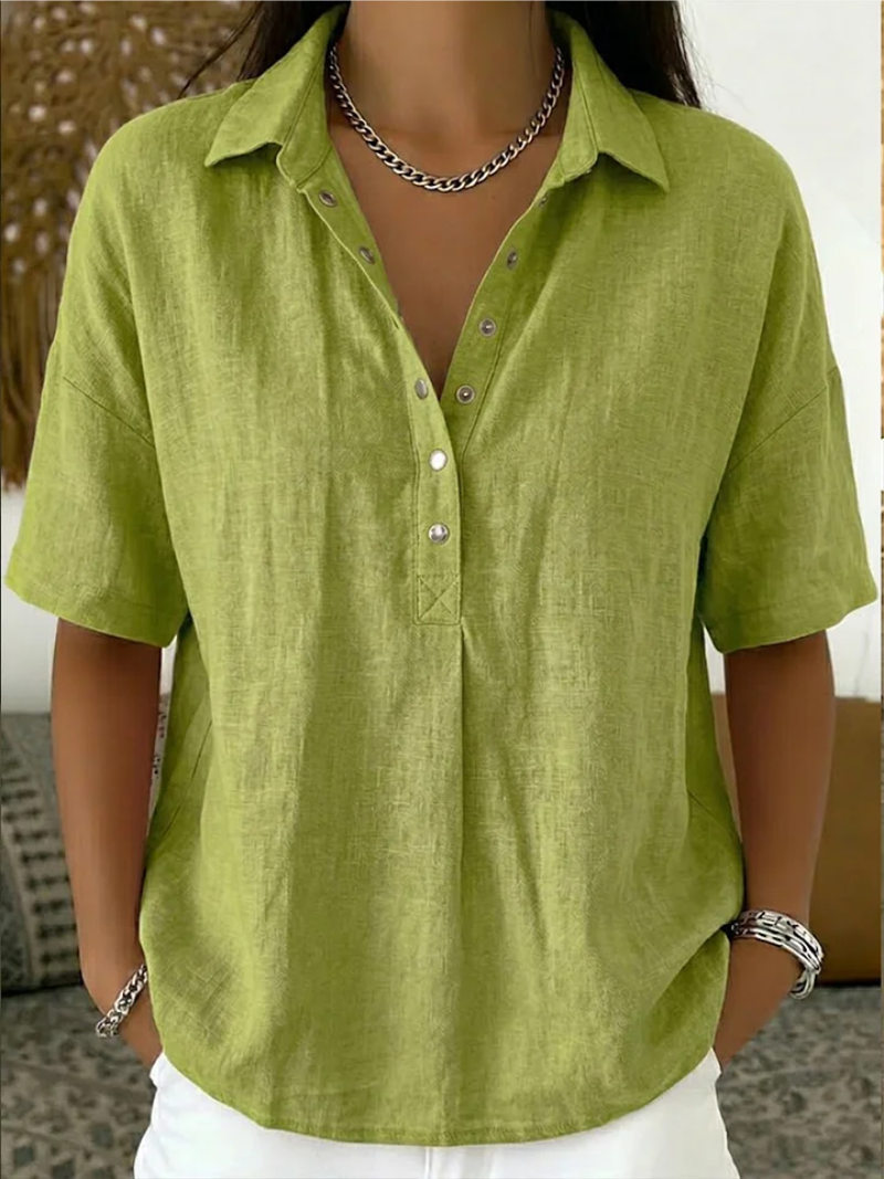 Womens Casual Button Front Shirt