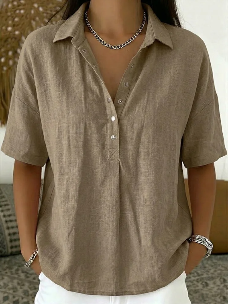 Womens Casual Button Front Shirt