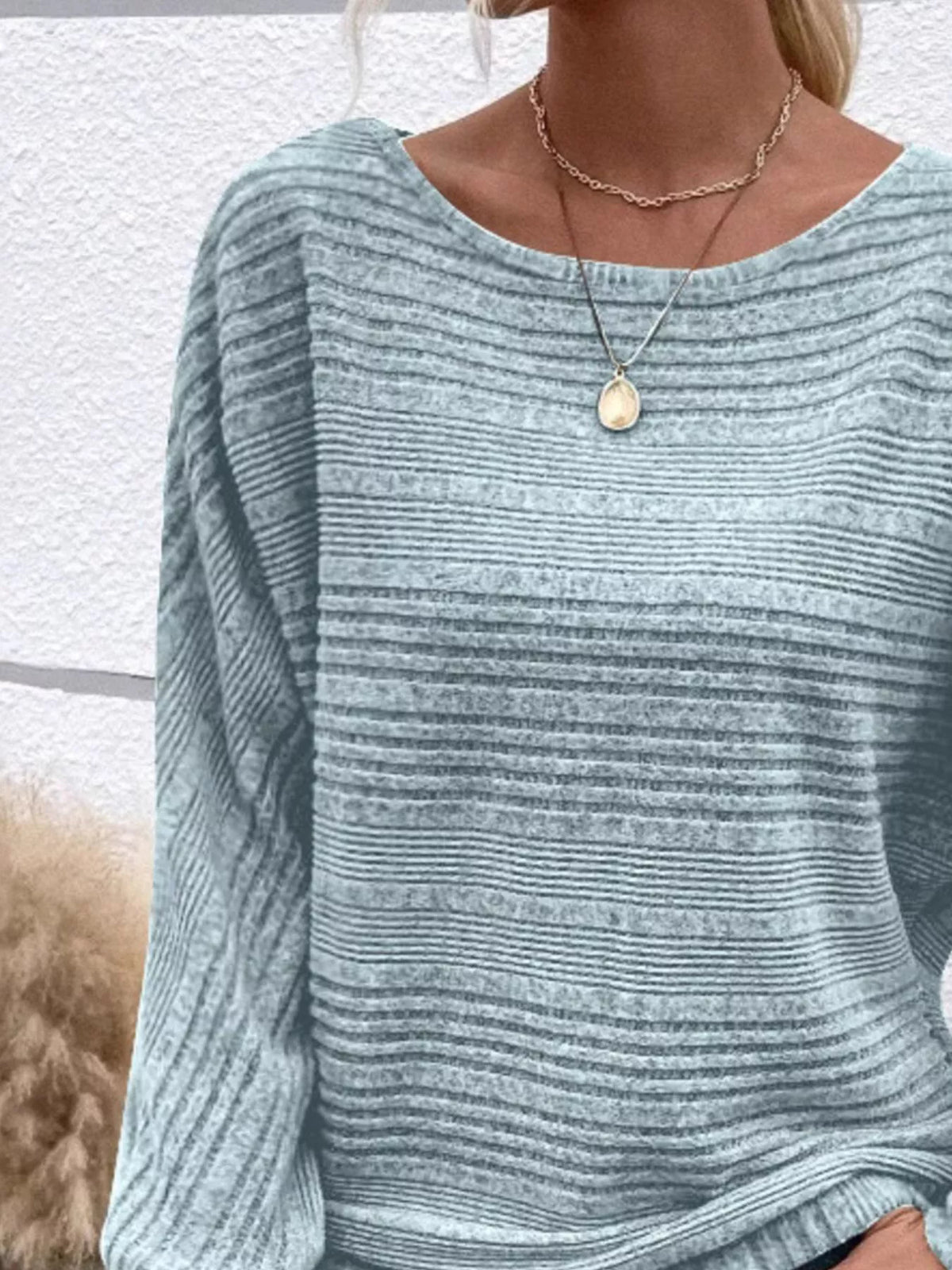 Womens Ribbed Long Sleeve Top