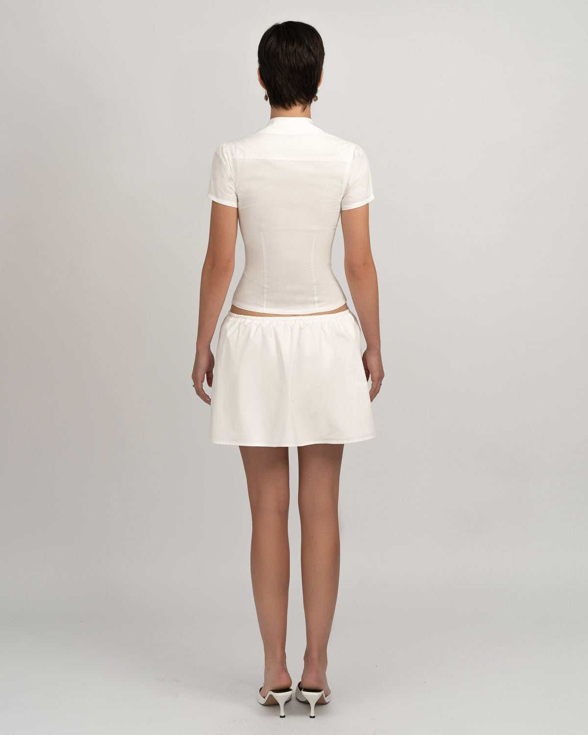 Womens V Neck Button Front Top