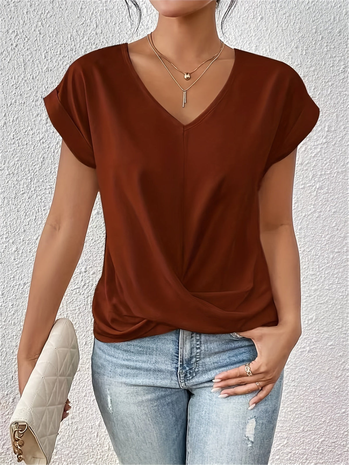 Womens Sweetheart Neckline T Shirt