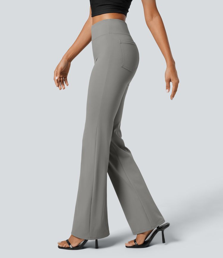Womens High Waisted Flare Work Pants