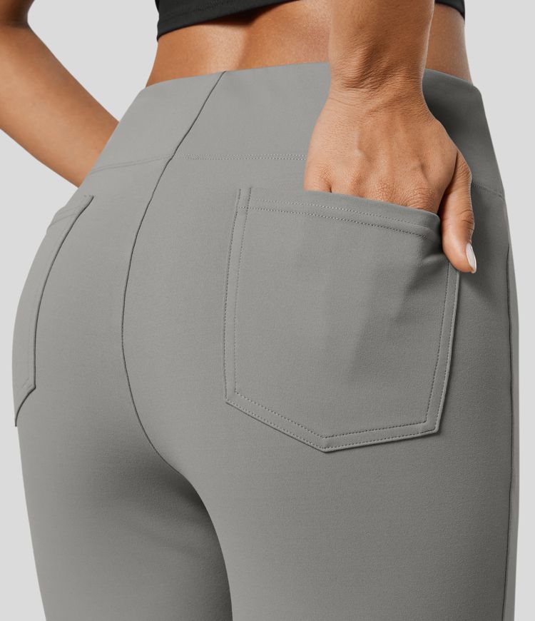 Womens High Waisted Flare Work Pants