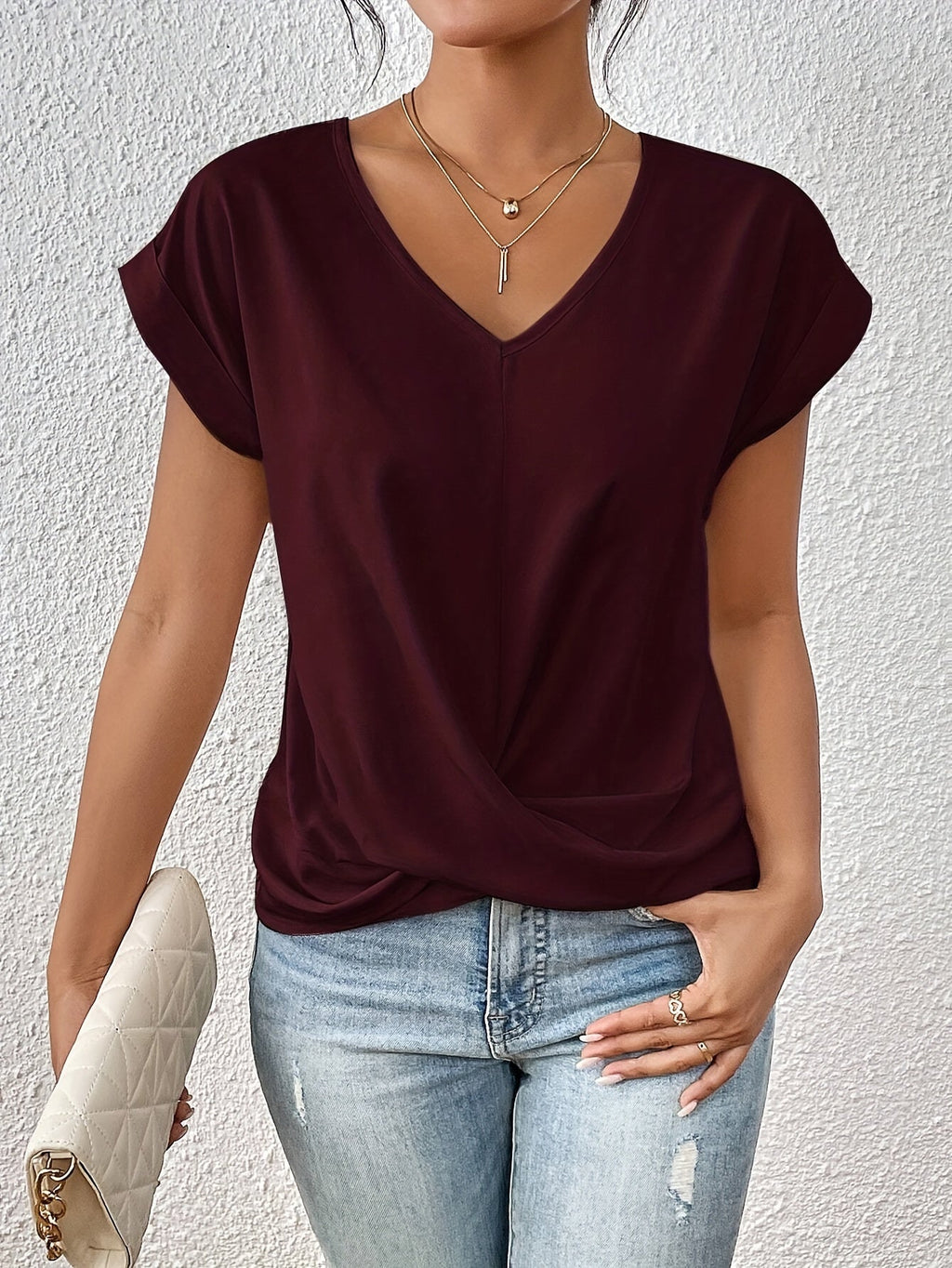 Womens Sweetheart Neckline T Shirt