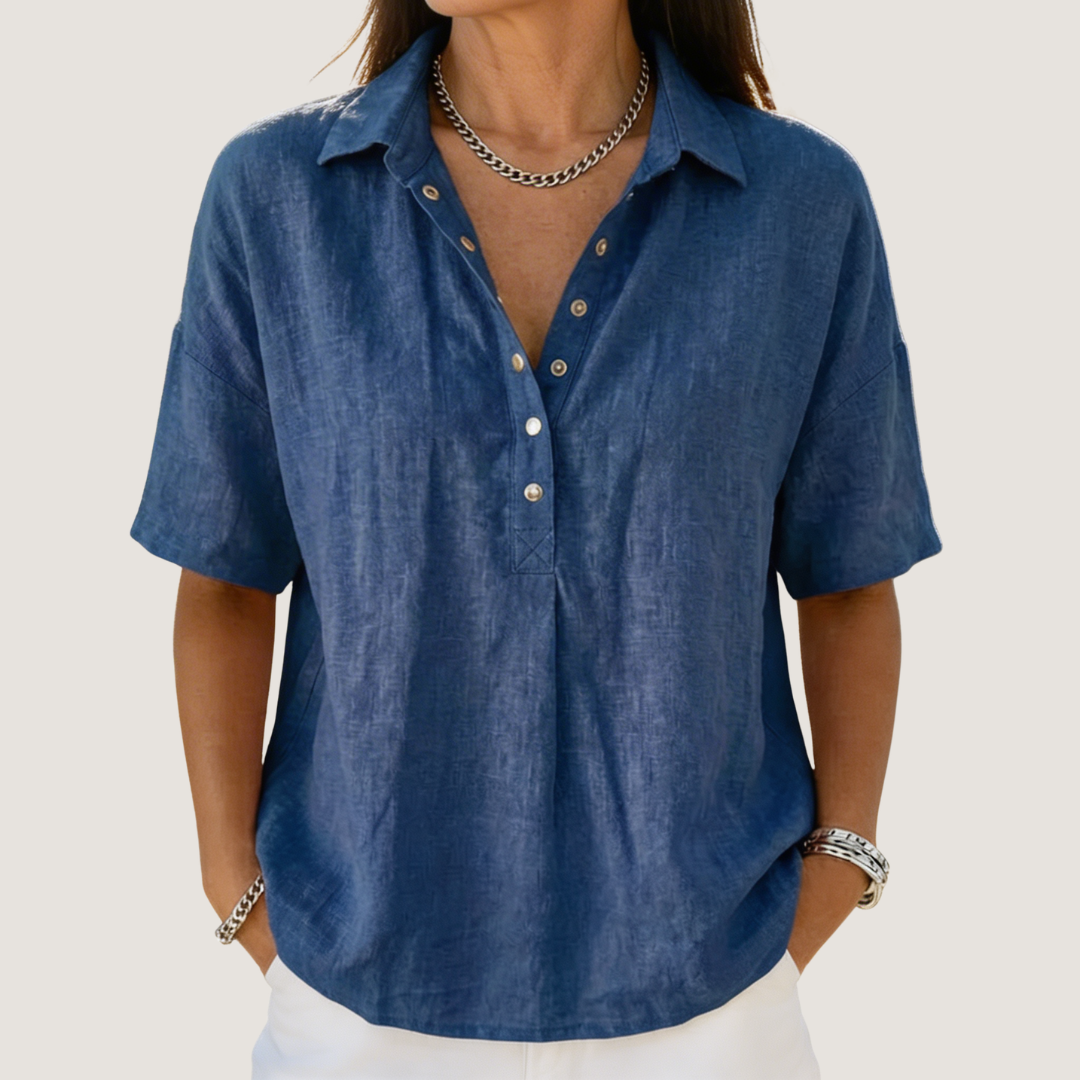 Womens Casual Button Front Shirt