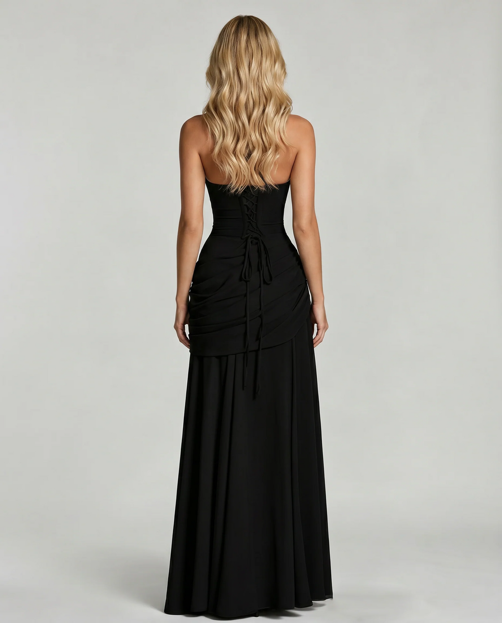 Womens Ruched Bodycon Maxi Dress