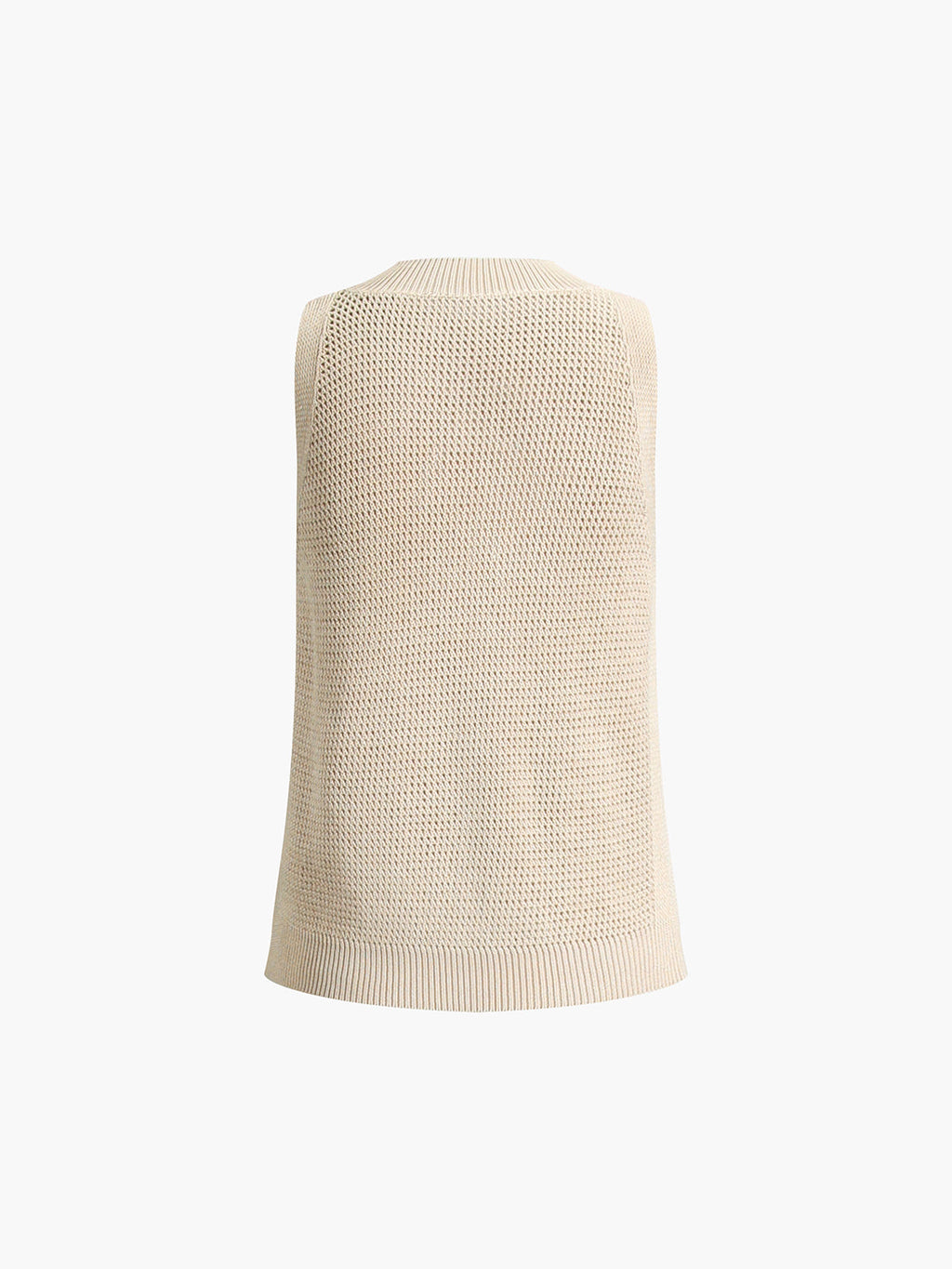 Womens Knit Tank Top with Crew Neck