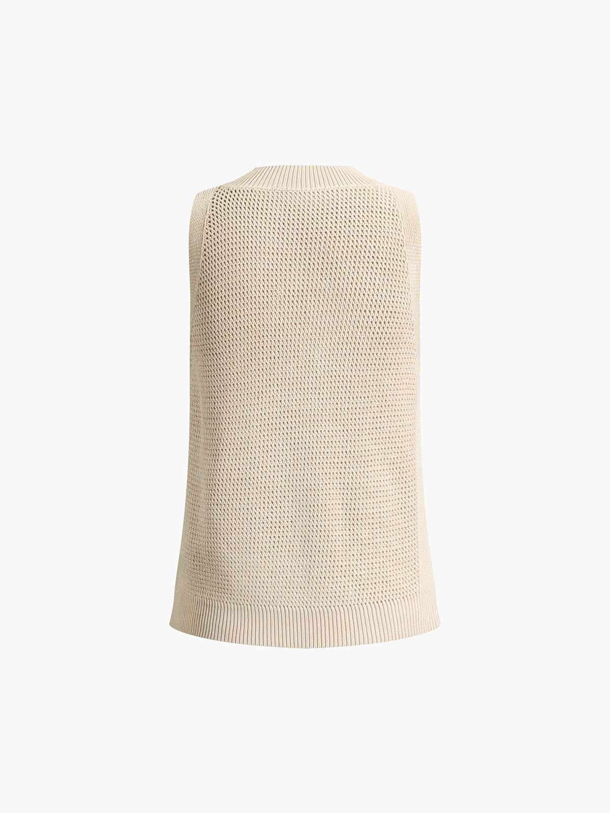 Womens Knit Tank Top with Crew Neck