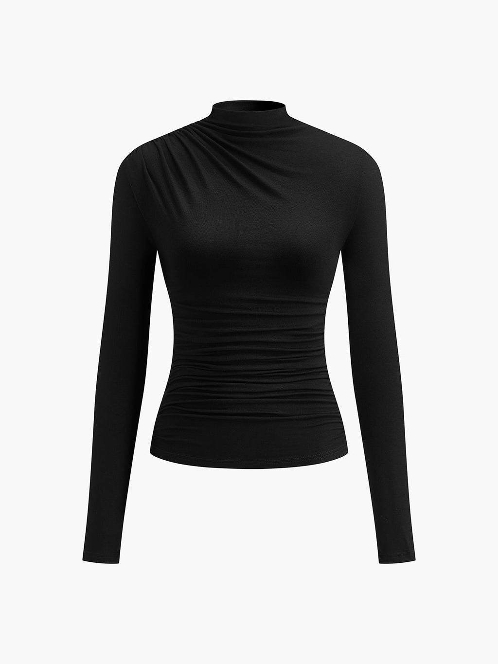 Womens Ruched Long Sleeve Top