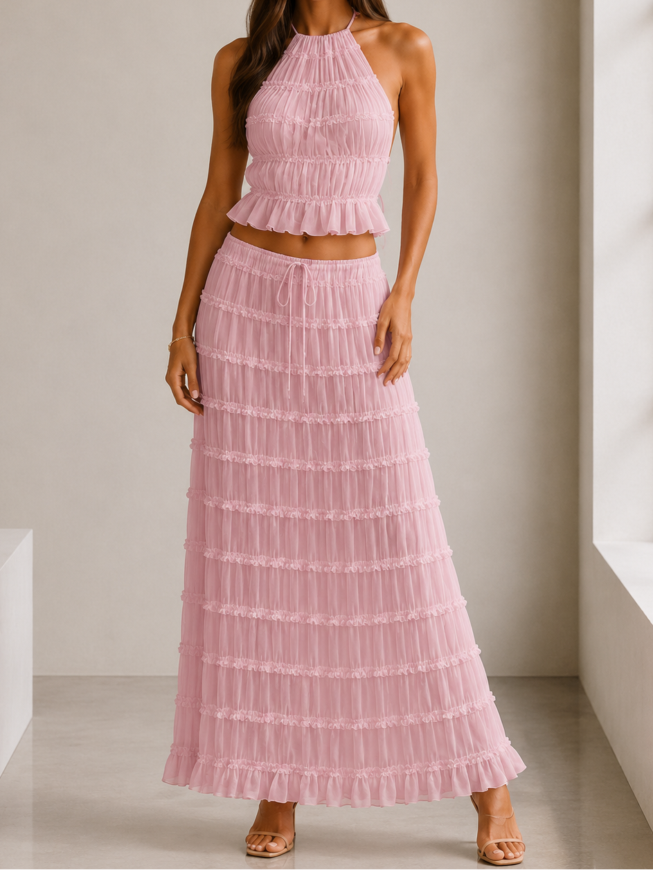 Womens Pleated Skirt for Summer