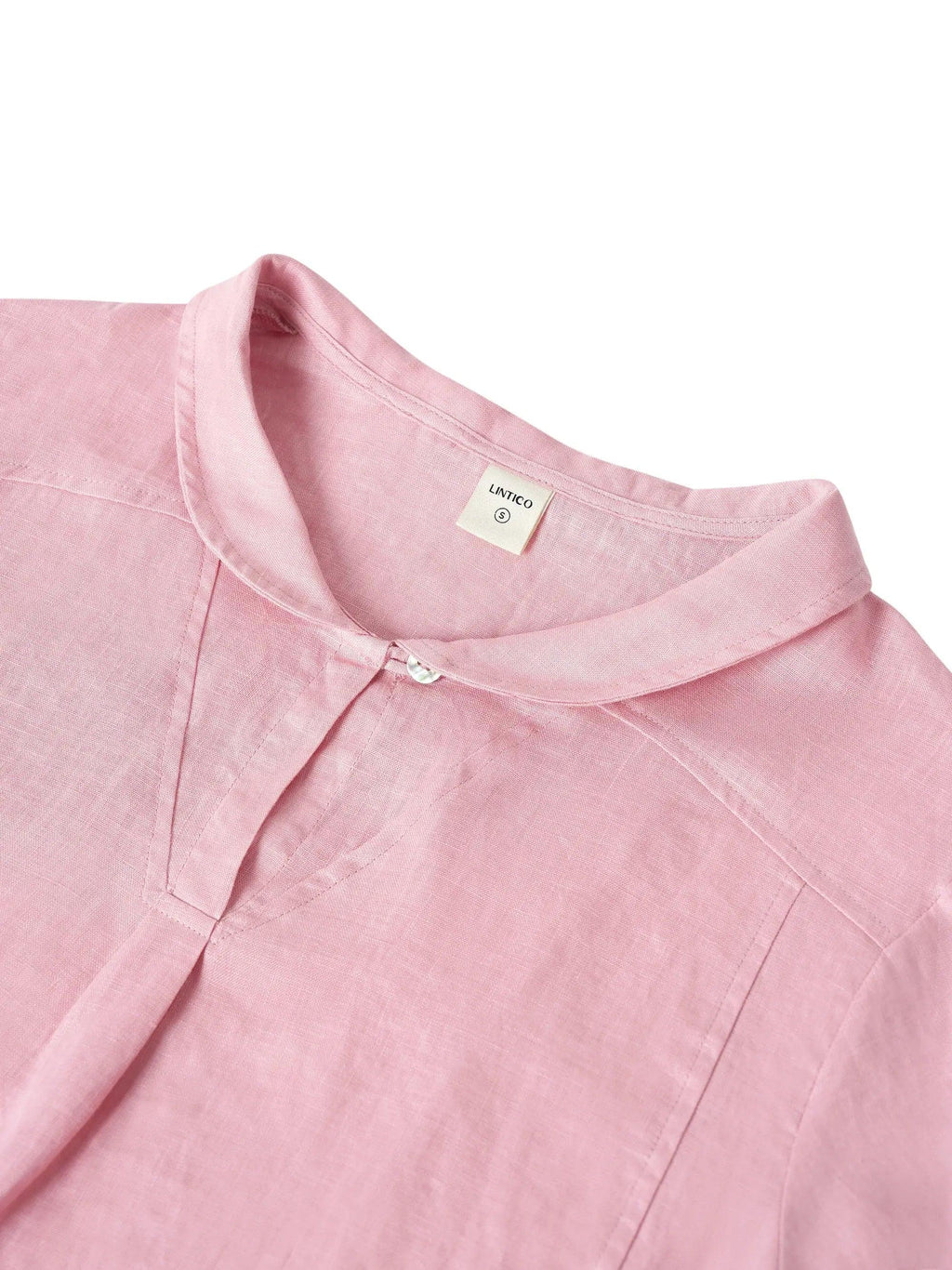 Womens Linen V Neck Top