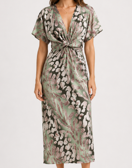Womens Flowy Wrap Maxi Dress