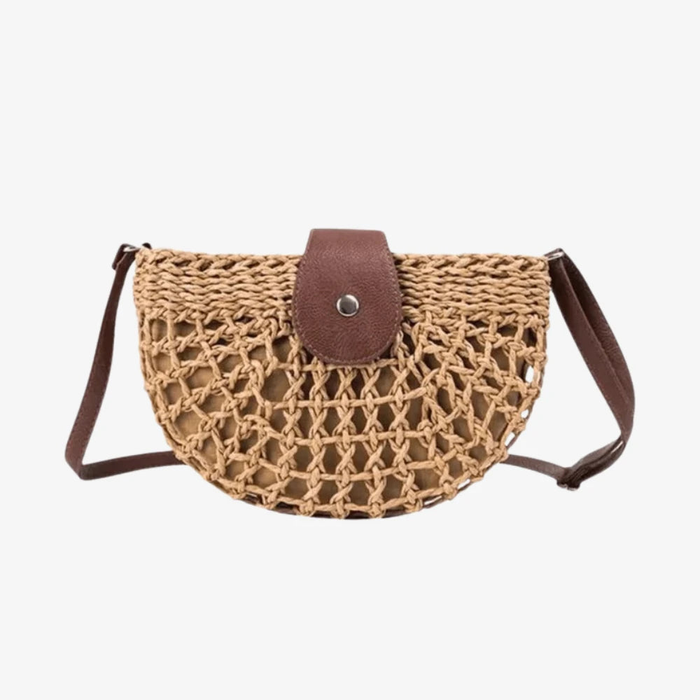 Elegant Crossbody Bag for Women with Braided Web Design