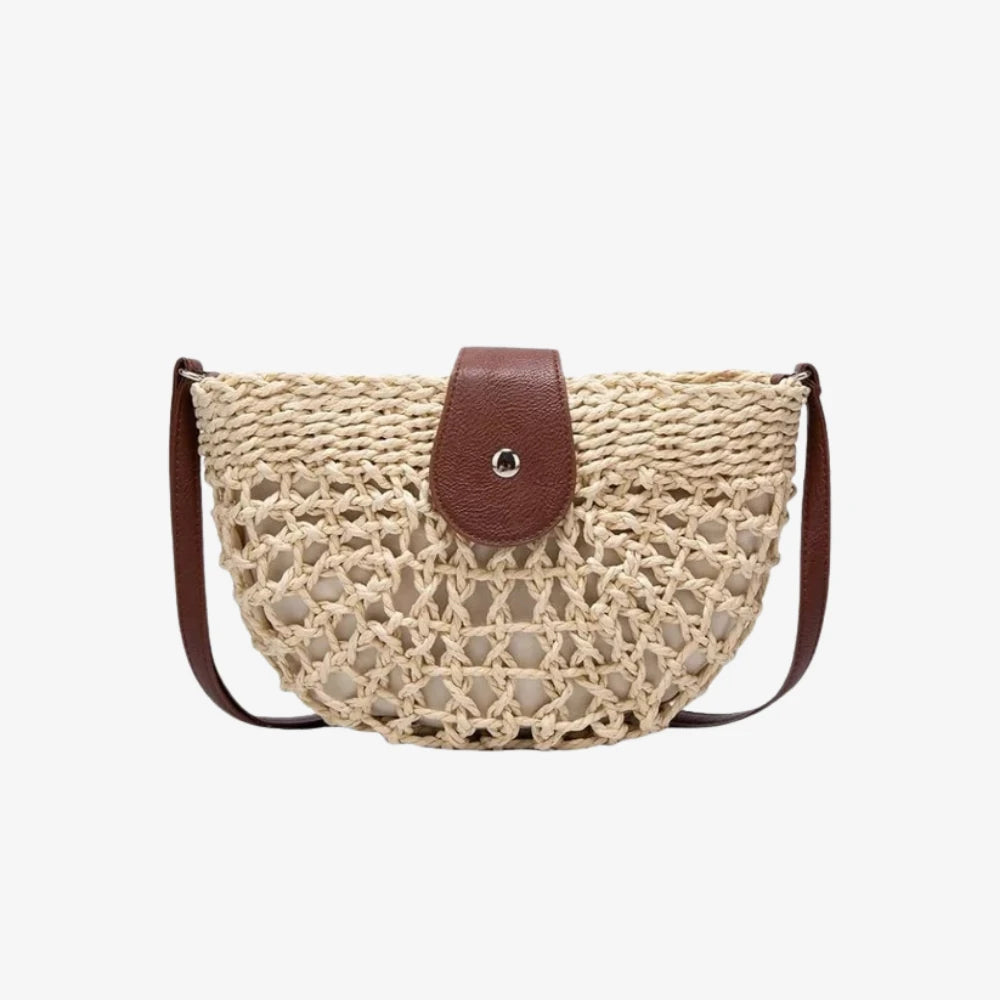Elegant Crossbody Bag for Women with Braided Web Design