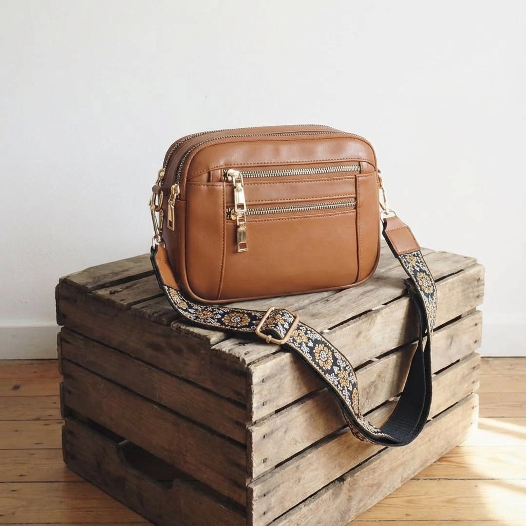 Womens Crossbody Bag with Wide Strap