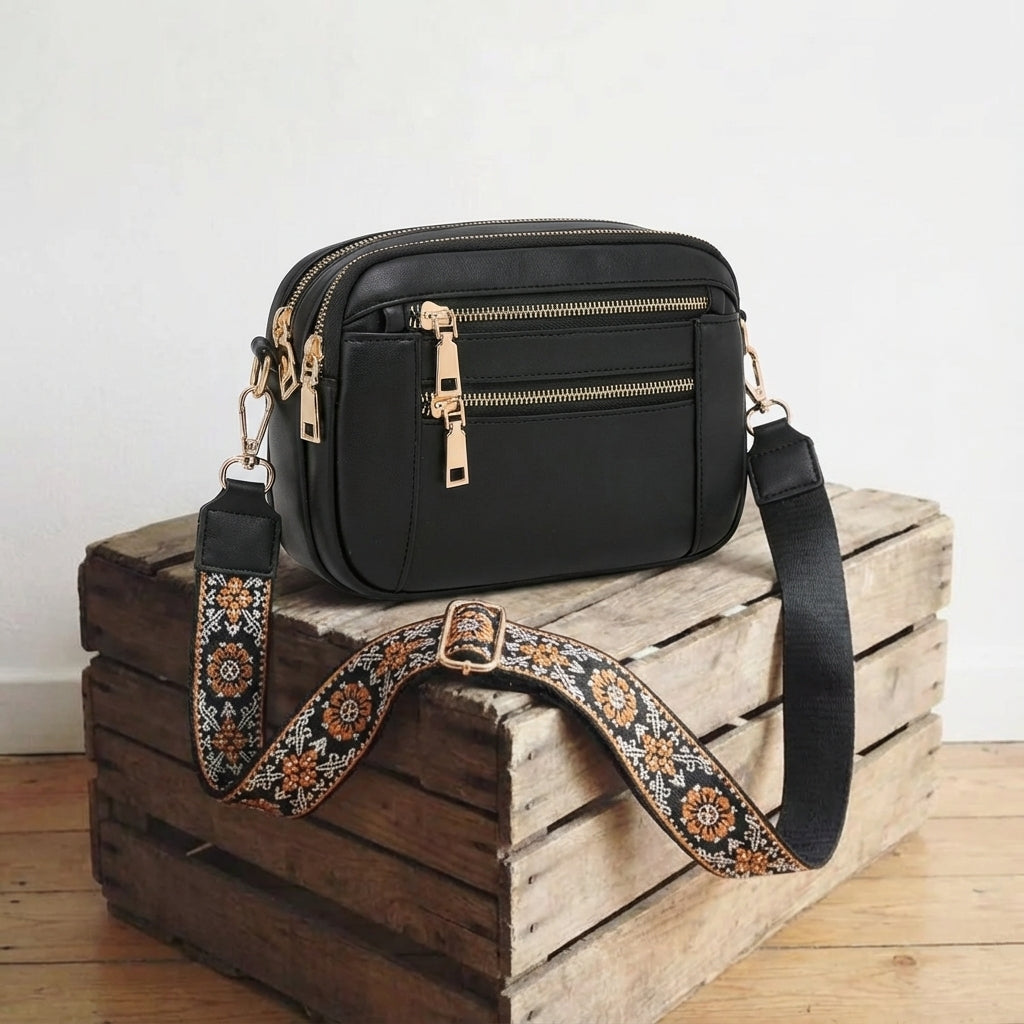 Womens Crossbody Bag with Wide Strap
