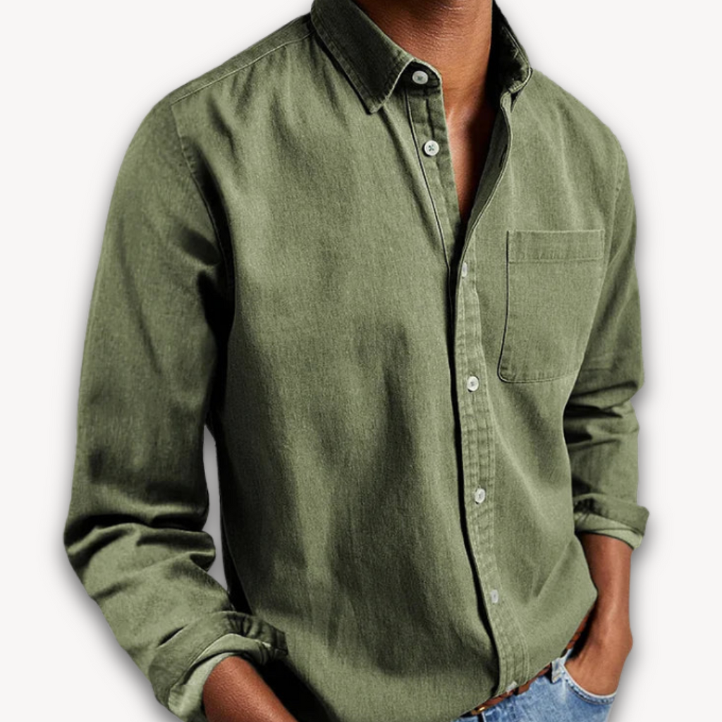 Mens Long Sleeve Button Down Shirt