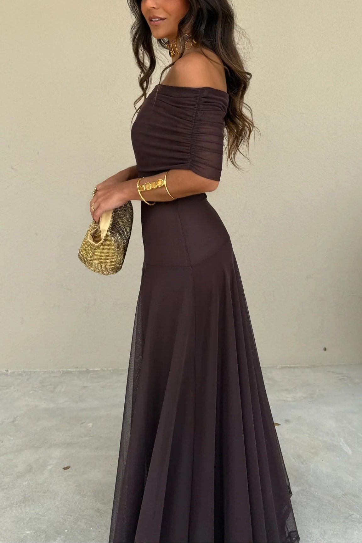 Womens One Shoulder Maxi Dress