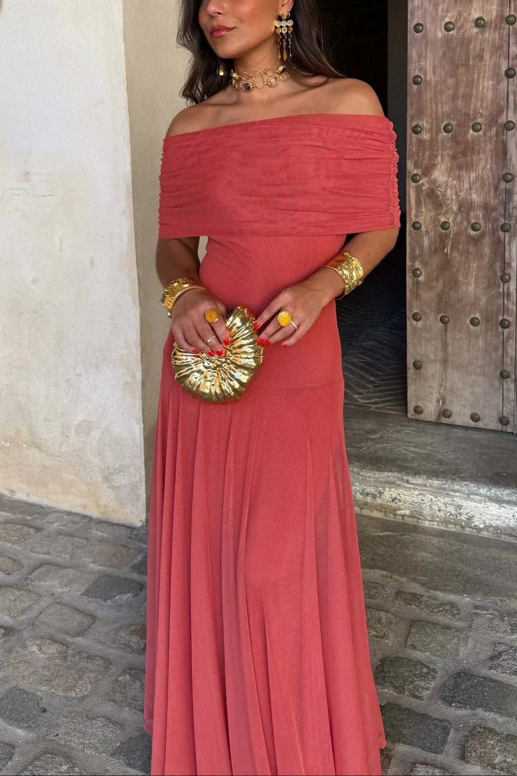 Womens One Shoulder Maxi Dress