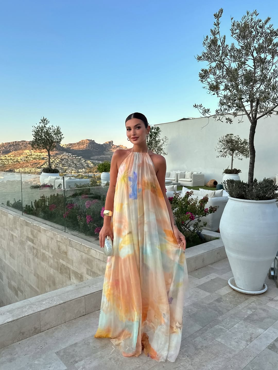 Womens Halter Maxi Wedding Guest Dress