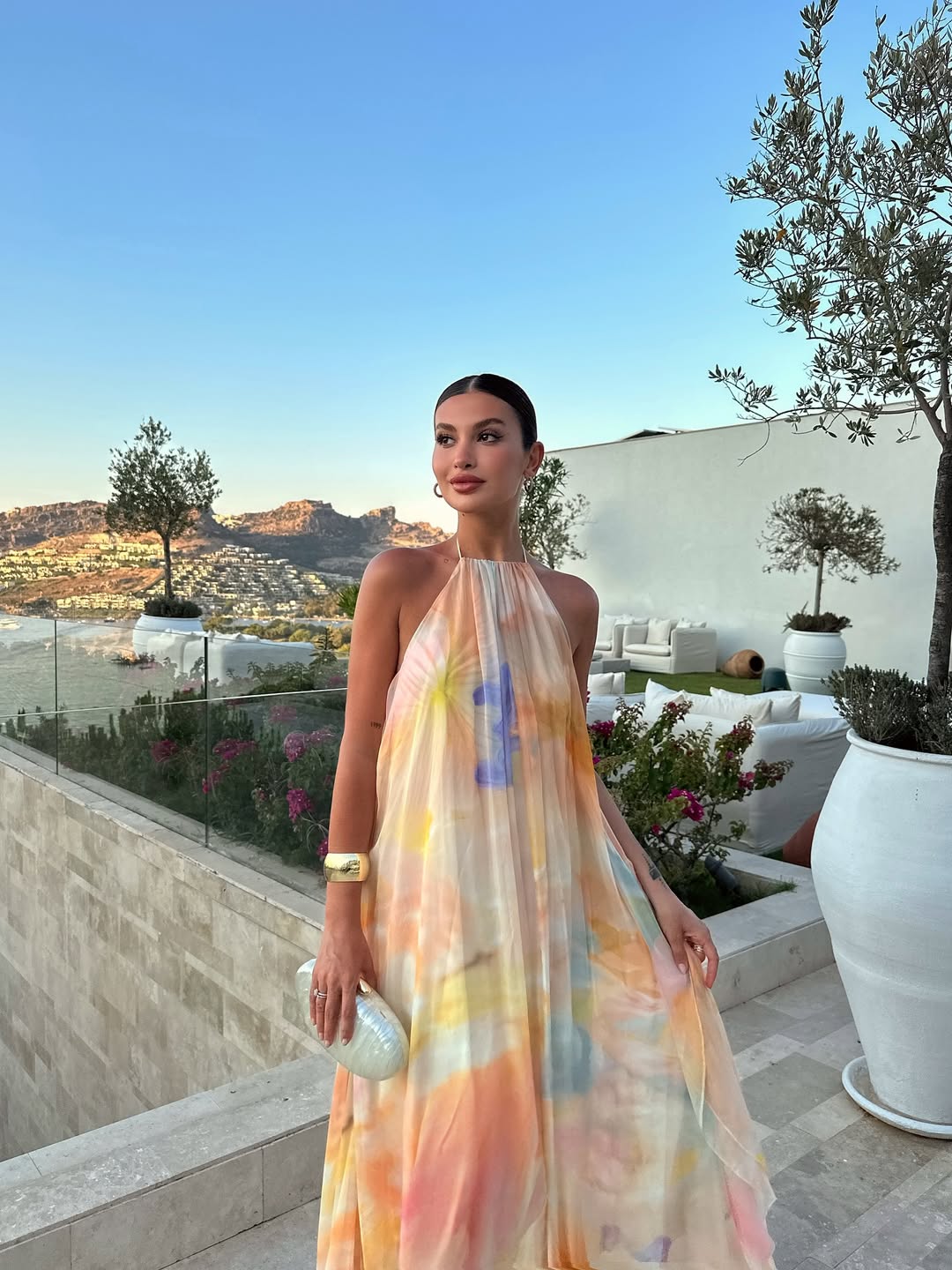 Womens Halter Maxi Wedding Guest Dress