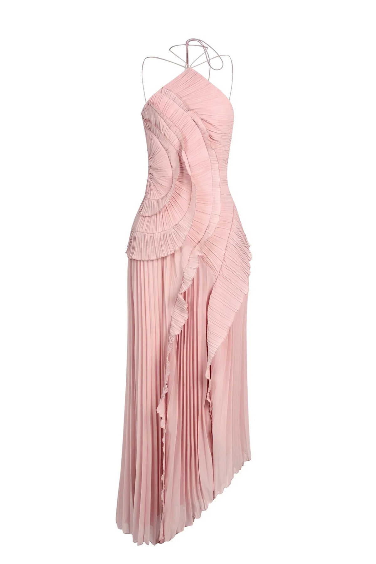 Womens Pleated Midi Wedding Guest Dress
