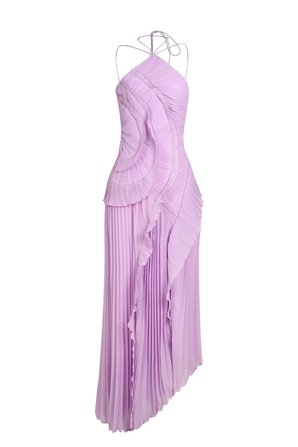 Womens Pleated Midi Wedding Guest Dress