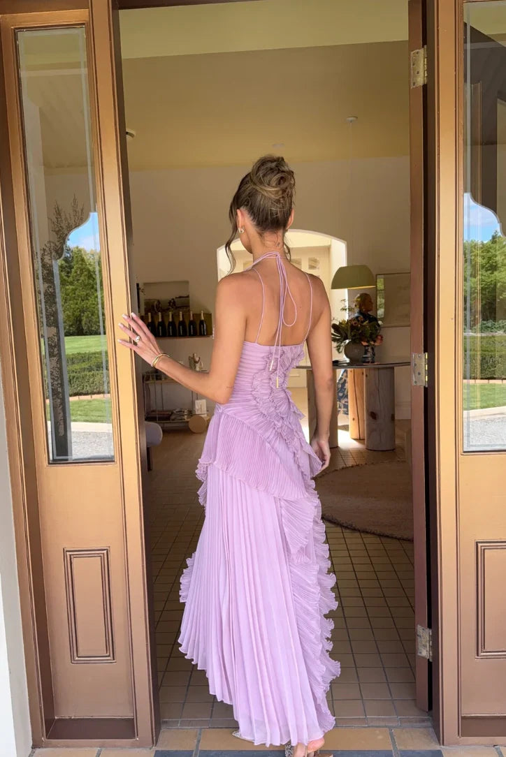 Womens Pleated Midi Wedding Guest Dress