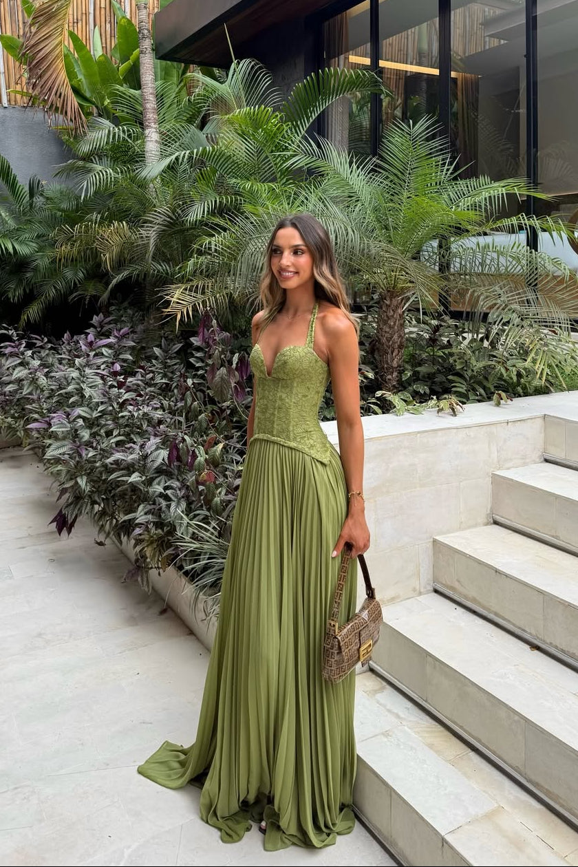 Womens Corset Maxi Wedding Guest Dress