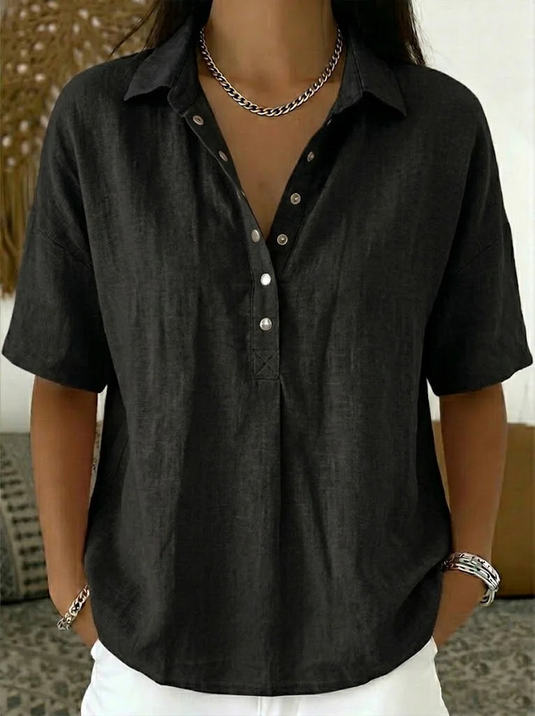 Womens Casual Button Front Shirt