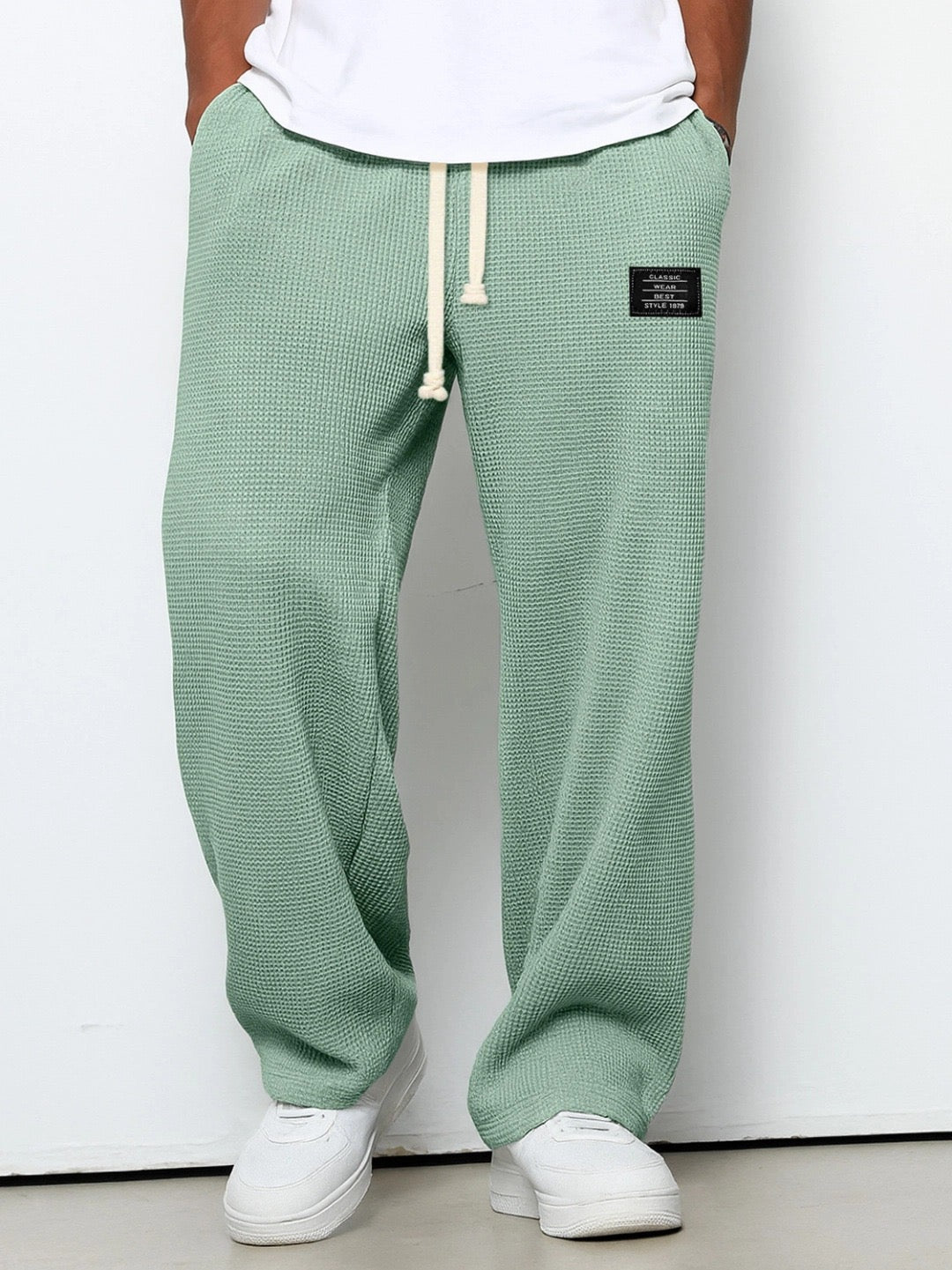 Mens Relaxed Straight Leg Pants
