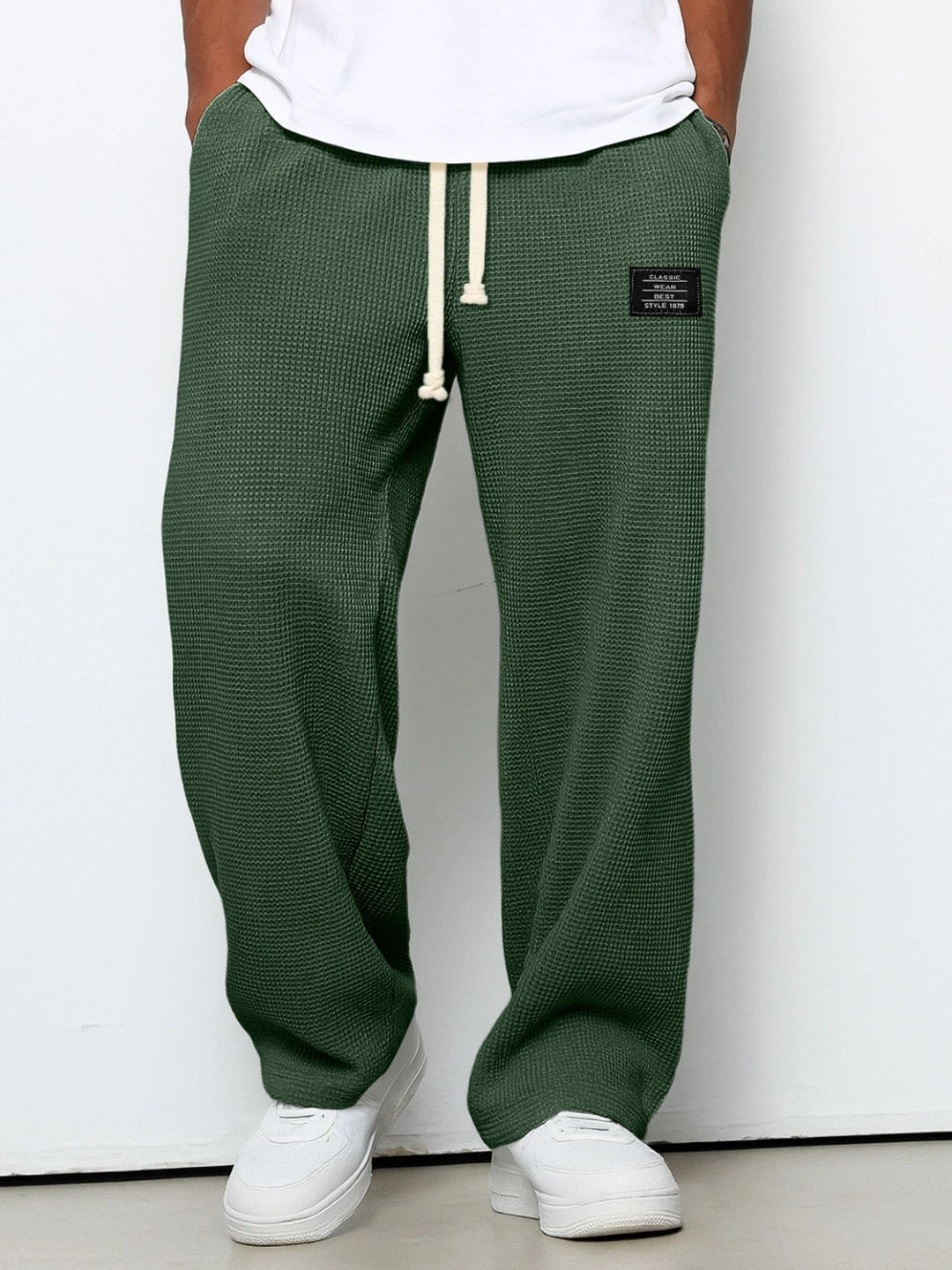 Mens Relaxed Straight Leg Pants