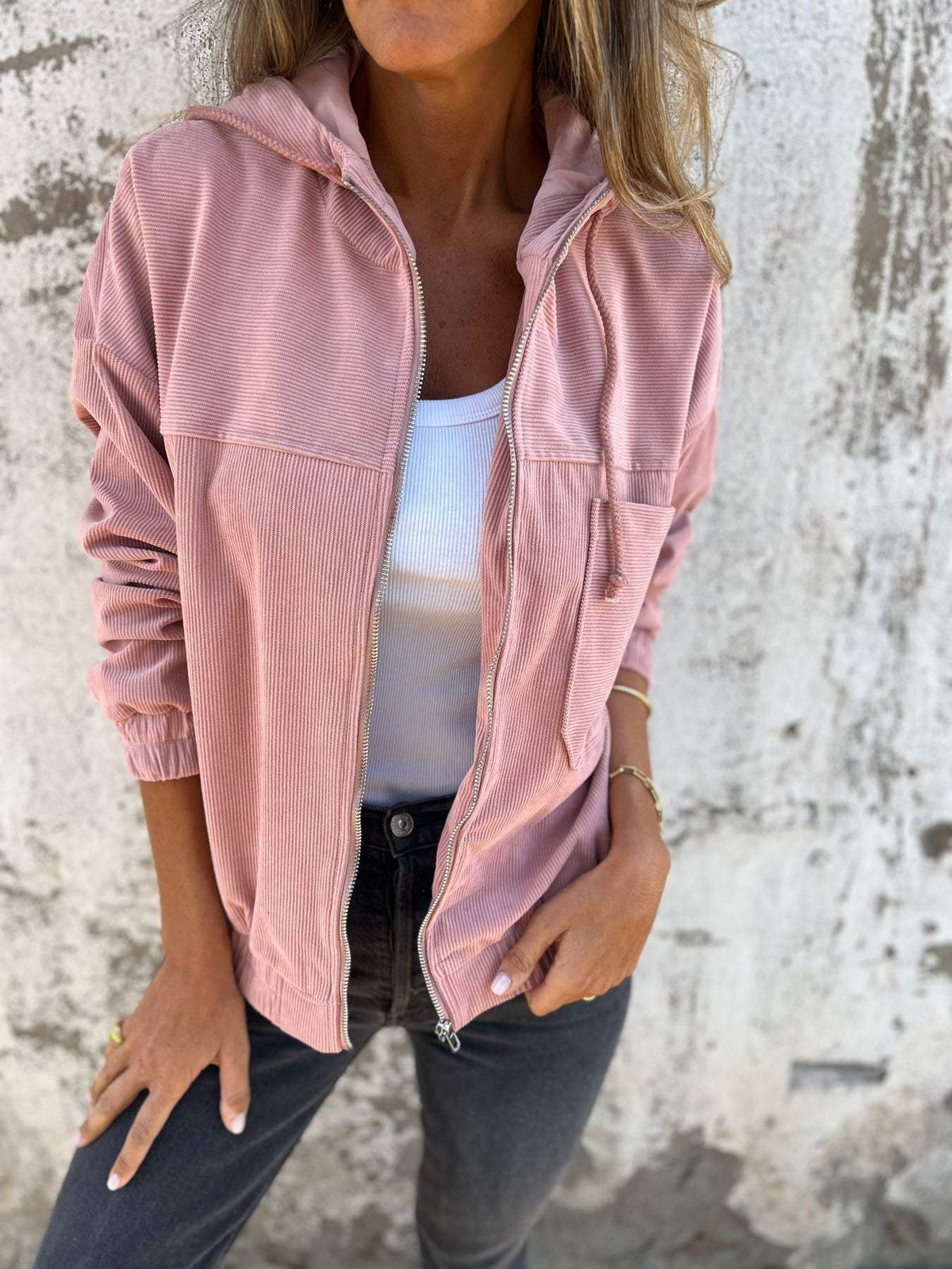 Womens Hooded Full Zip Jacket