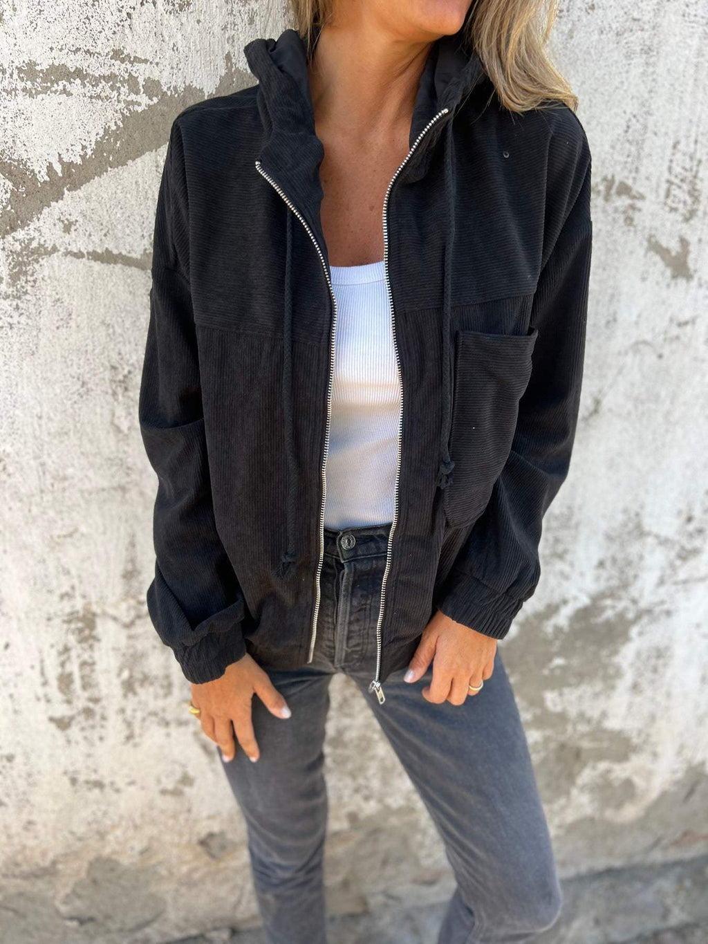 Womens Hooded Full Zip Jacket
