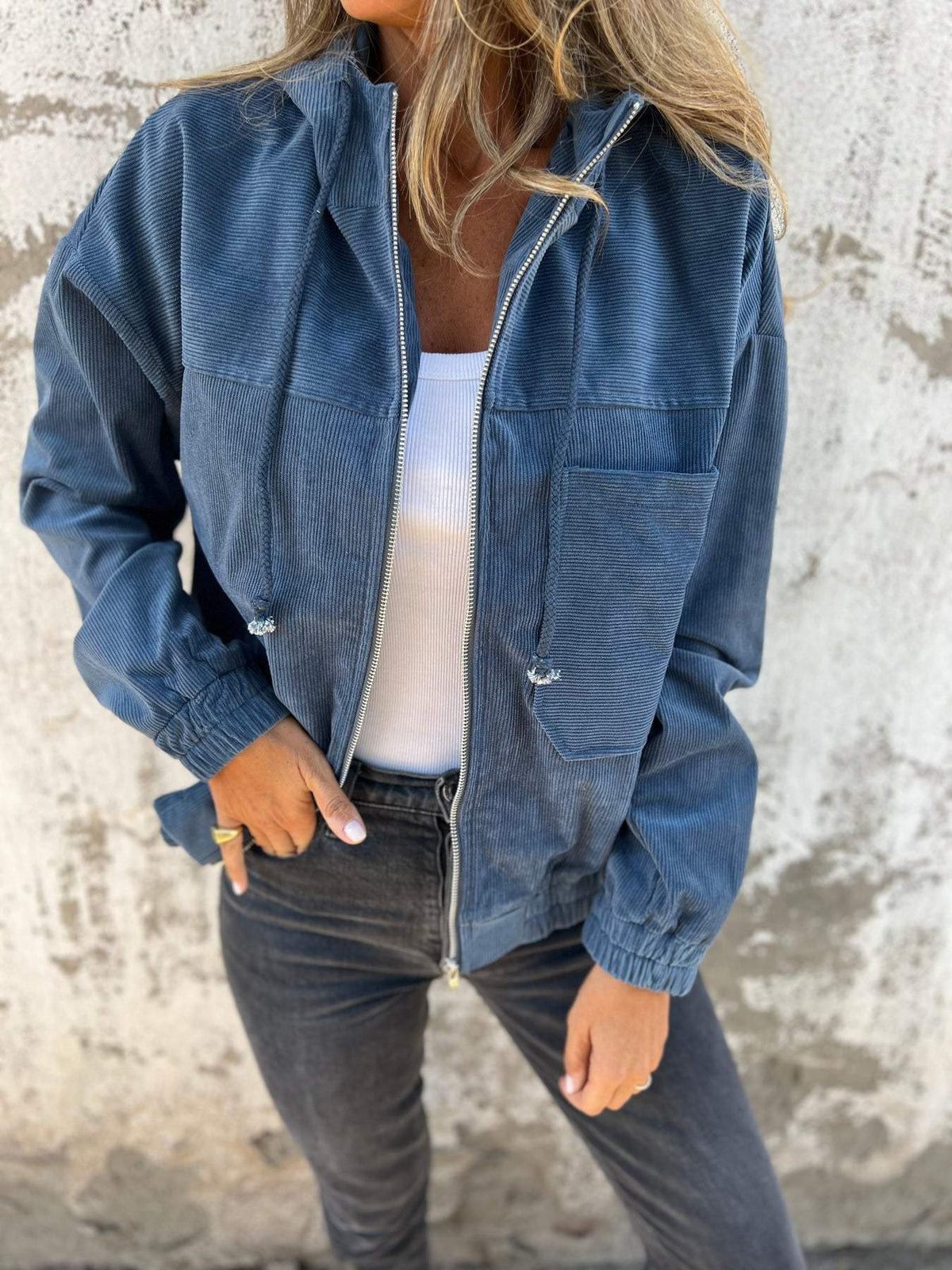 Womens Hooded Full Zip Jacket