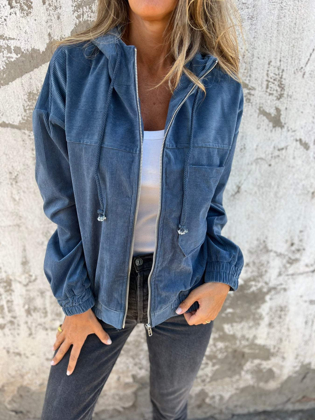 Womens Hooded Full Zip Jacket