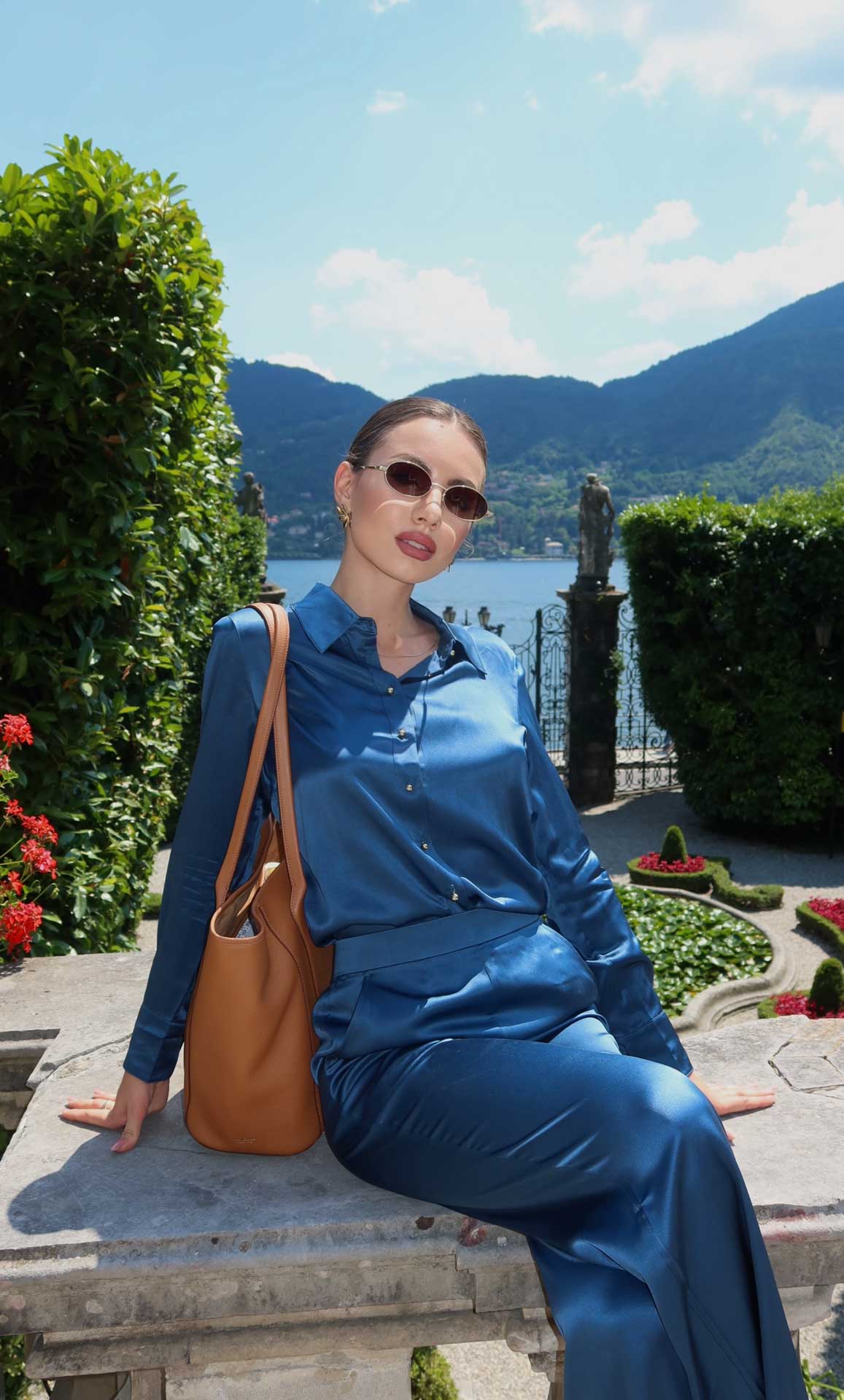 Womens Silk Button Up Shirt