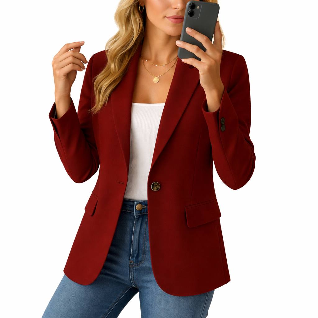 Womens Slim Fit Stretch Blazer