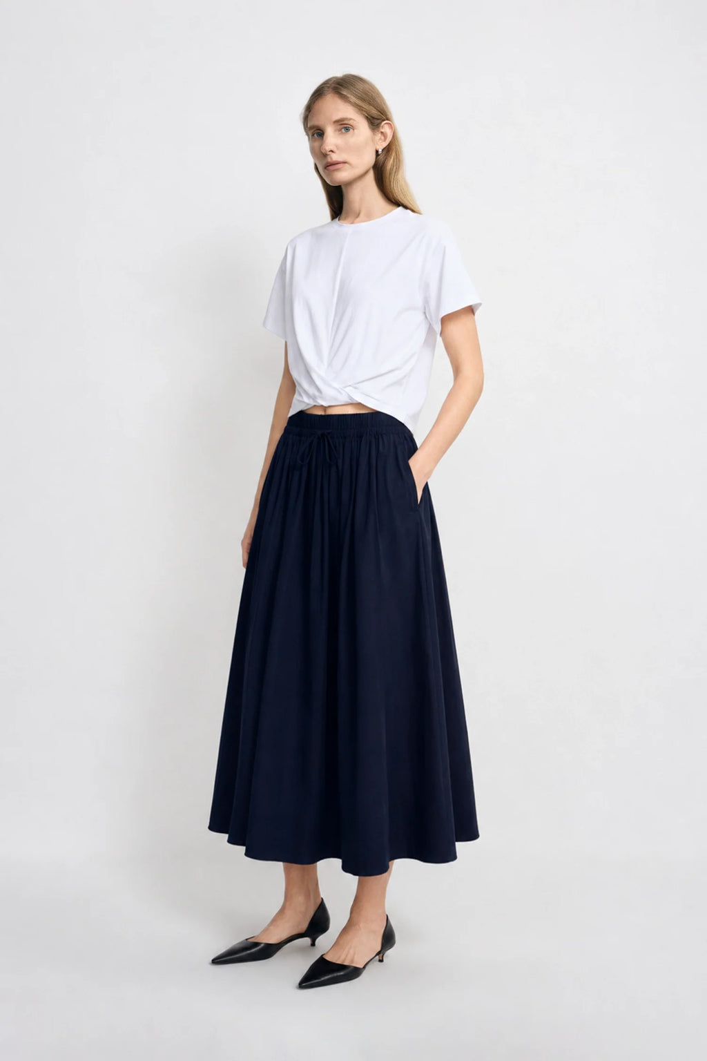 Womens Twist Front Short Sleeve Top