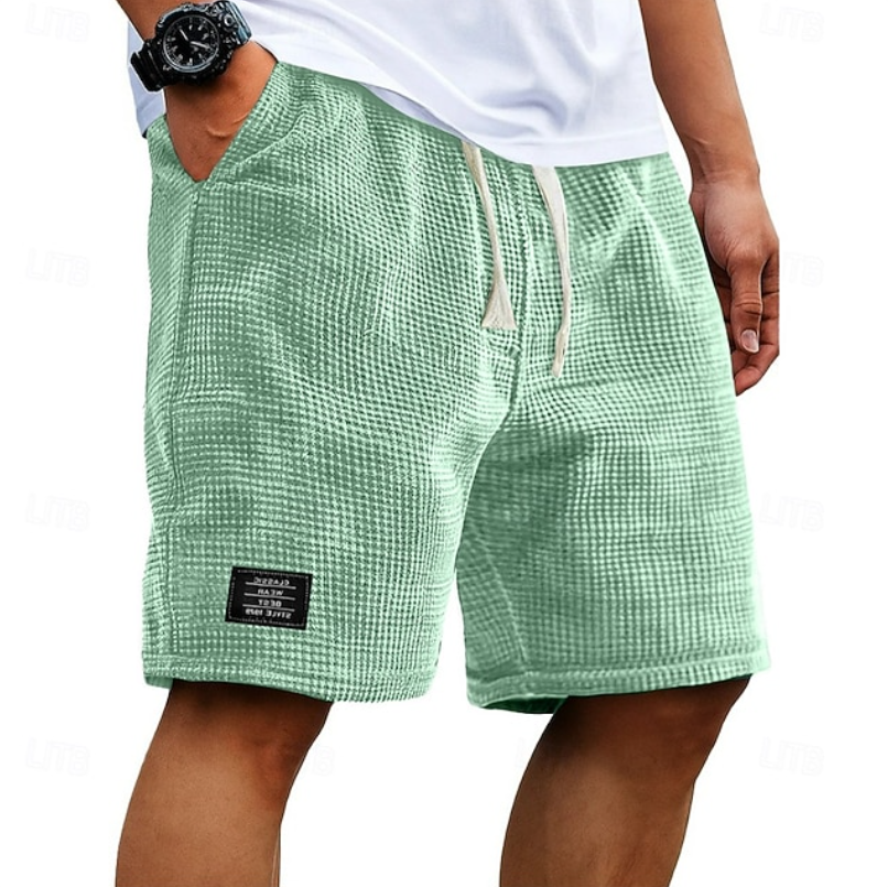 Mens Casual Waffle Shorts