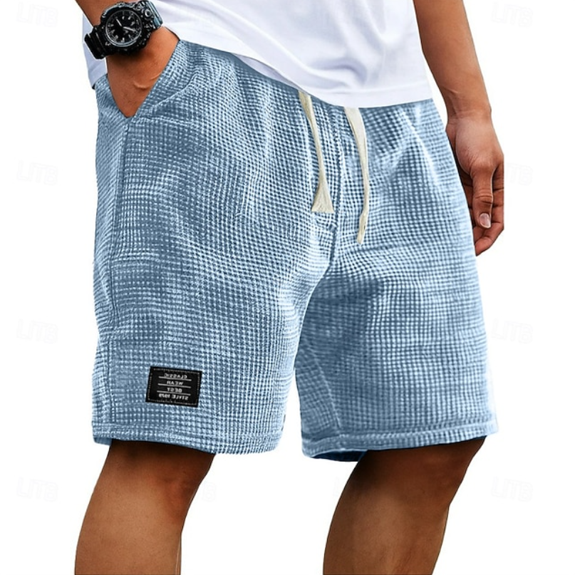 Mens Casual Waffle Shorts